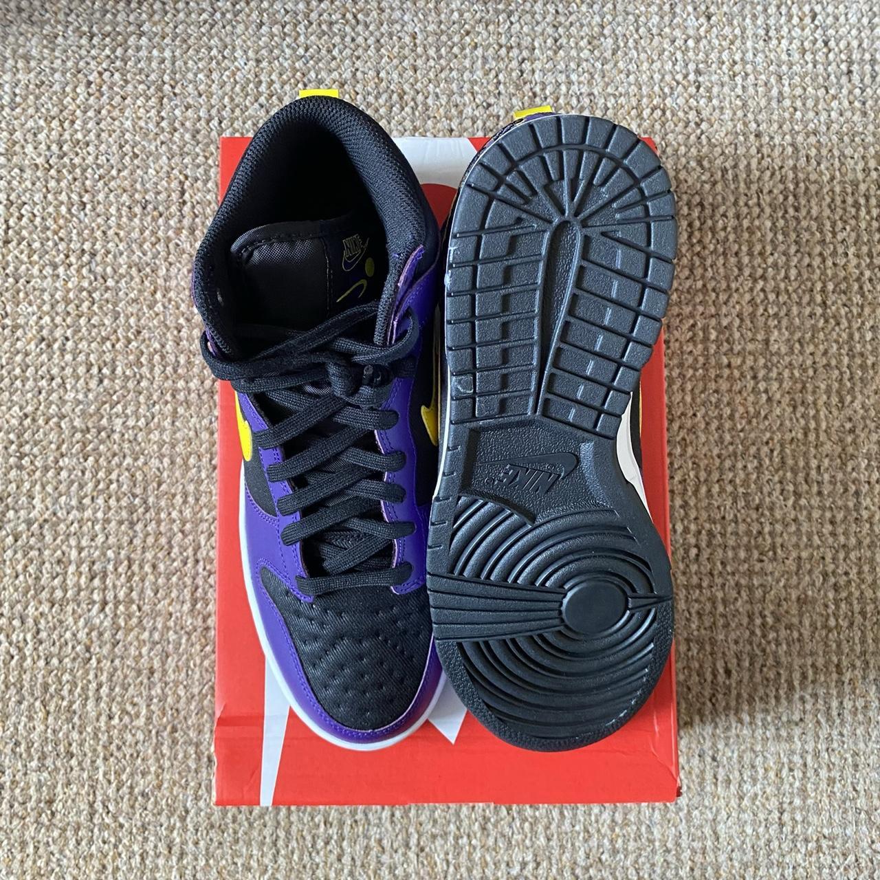 Nike Dunk High EMB Lakers Size: 10 New in - Depop
