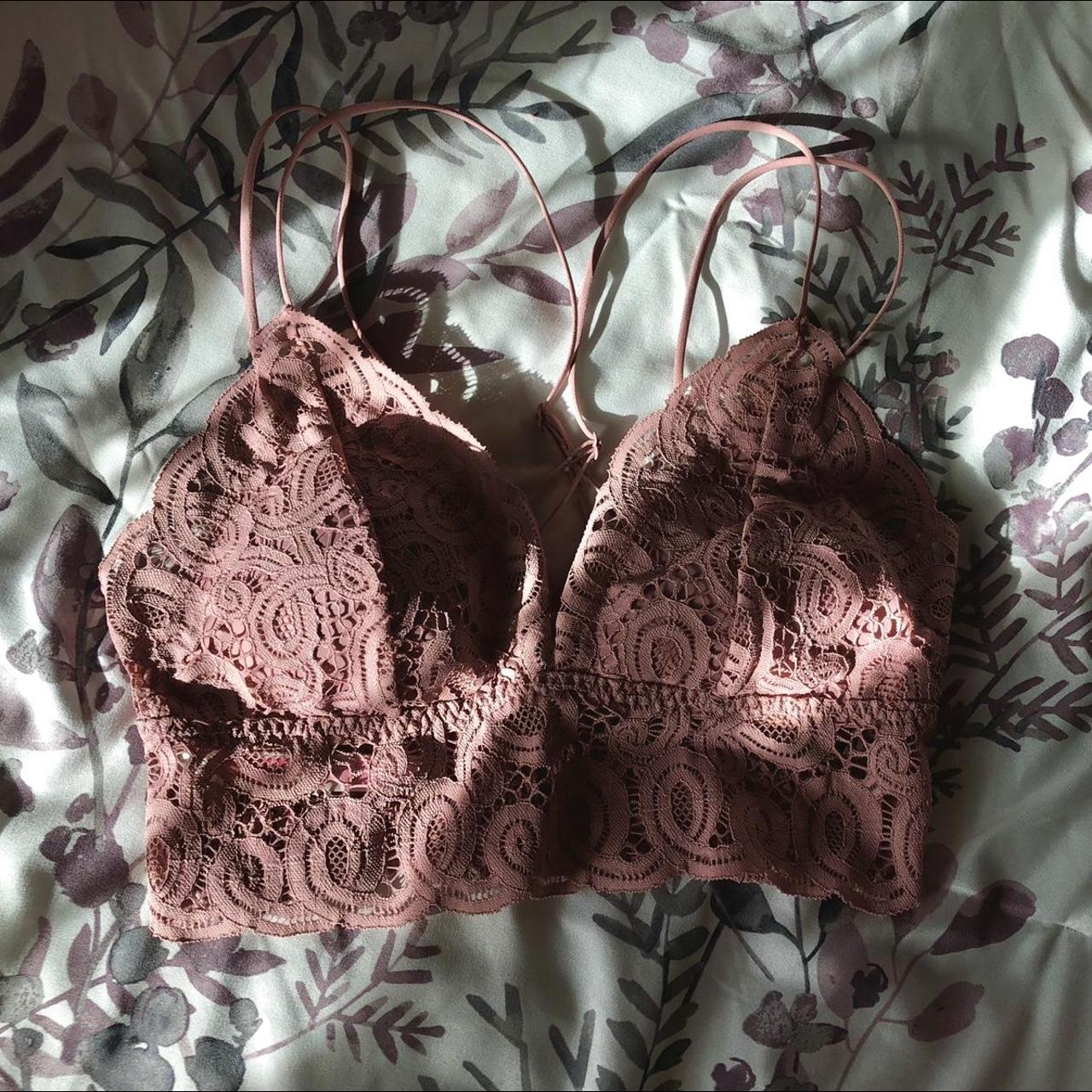 pink victoria’s secret lace bralette, new without