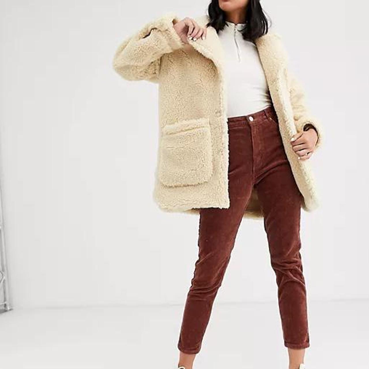 monki oversized teddy jacket