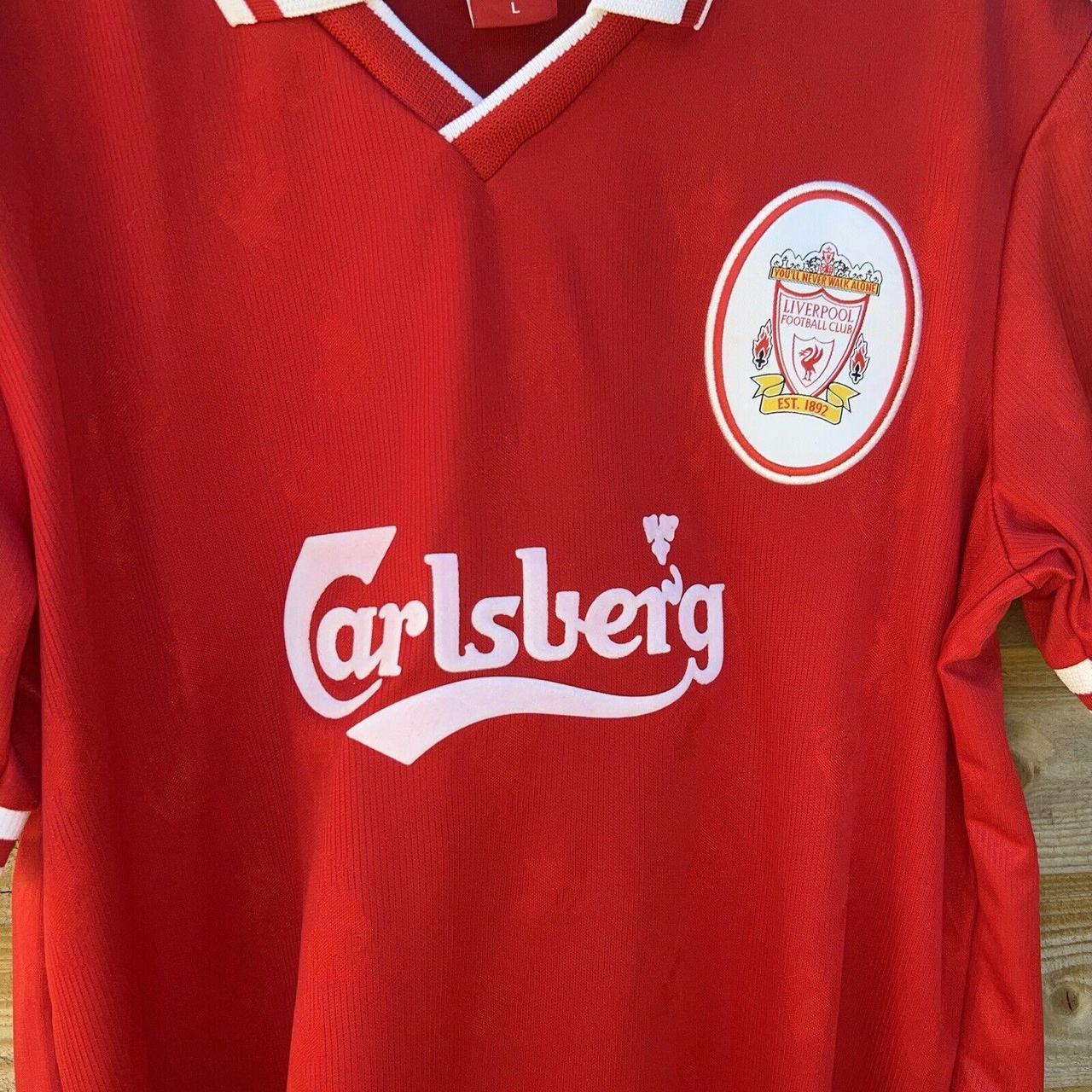 Vintage Liverpool Football Shirt Carlsberg 95/96... Depop