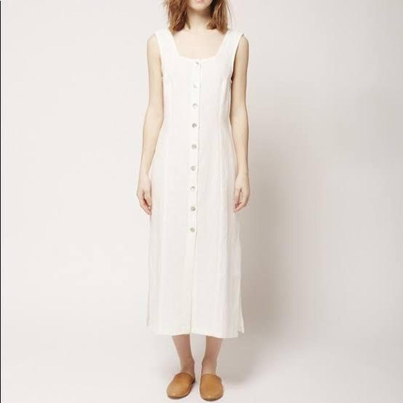 Paloma Wool white line button up dress size 38... Depop