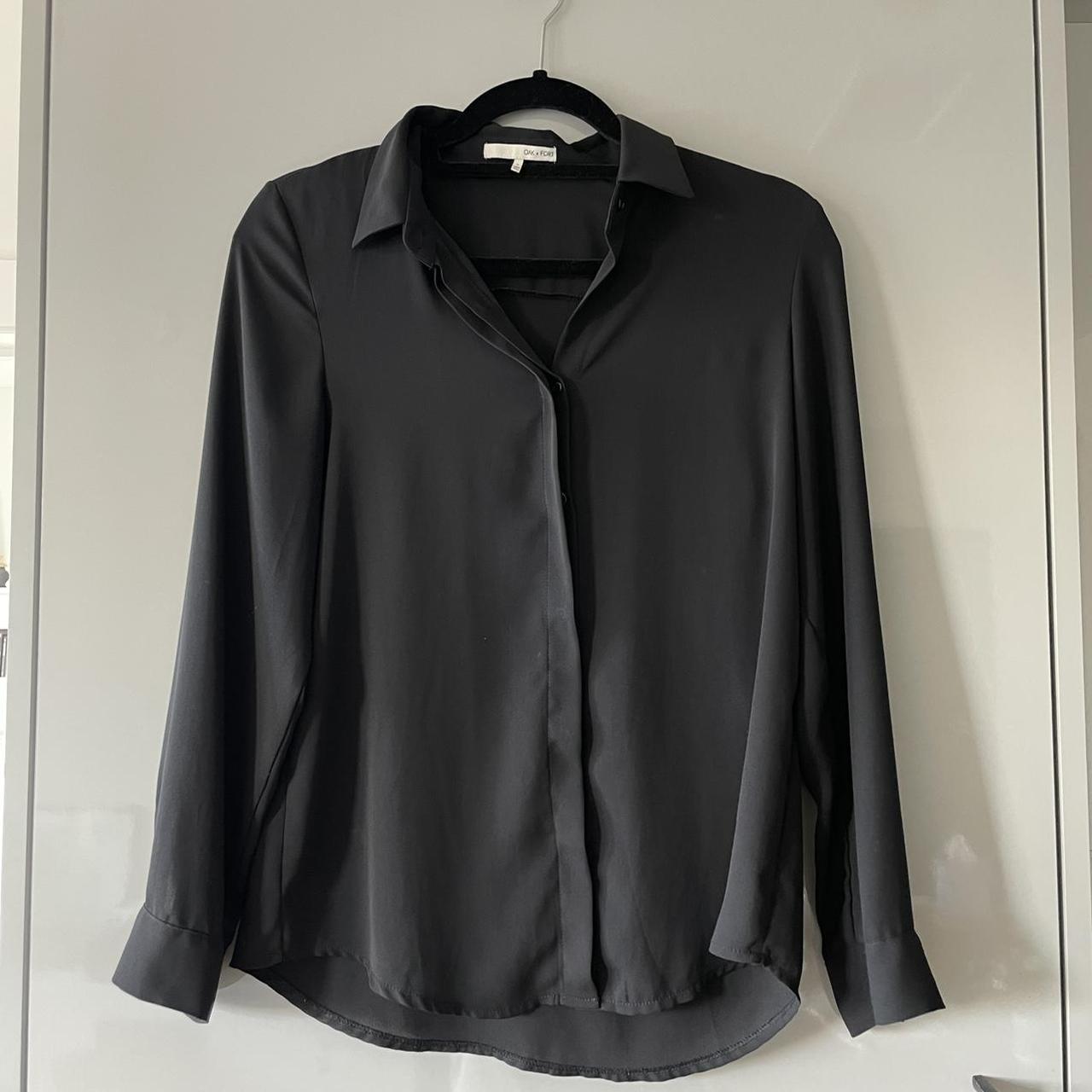 Oak + Fort Women's Black Shirt | Depop