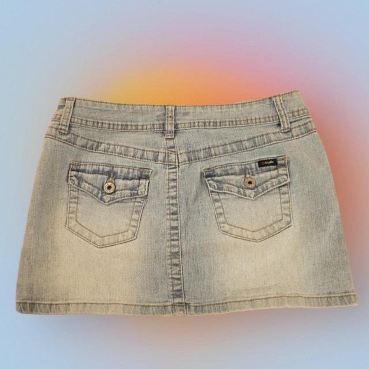 Vintage Y2k Angels Low Rise Denim Skirt No Depop 5973