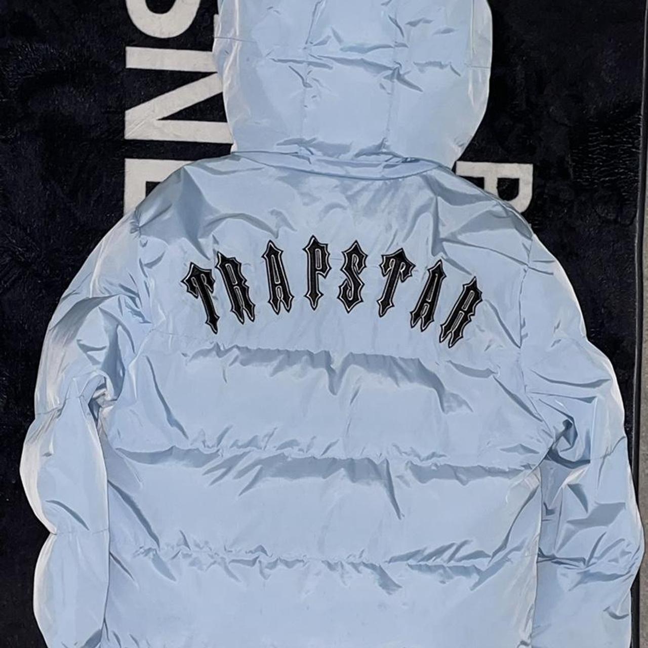 Trapstar puffer irongate jacket ice blue Size... Depop