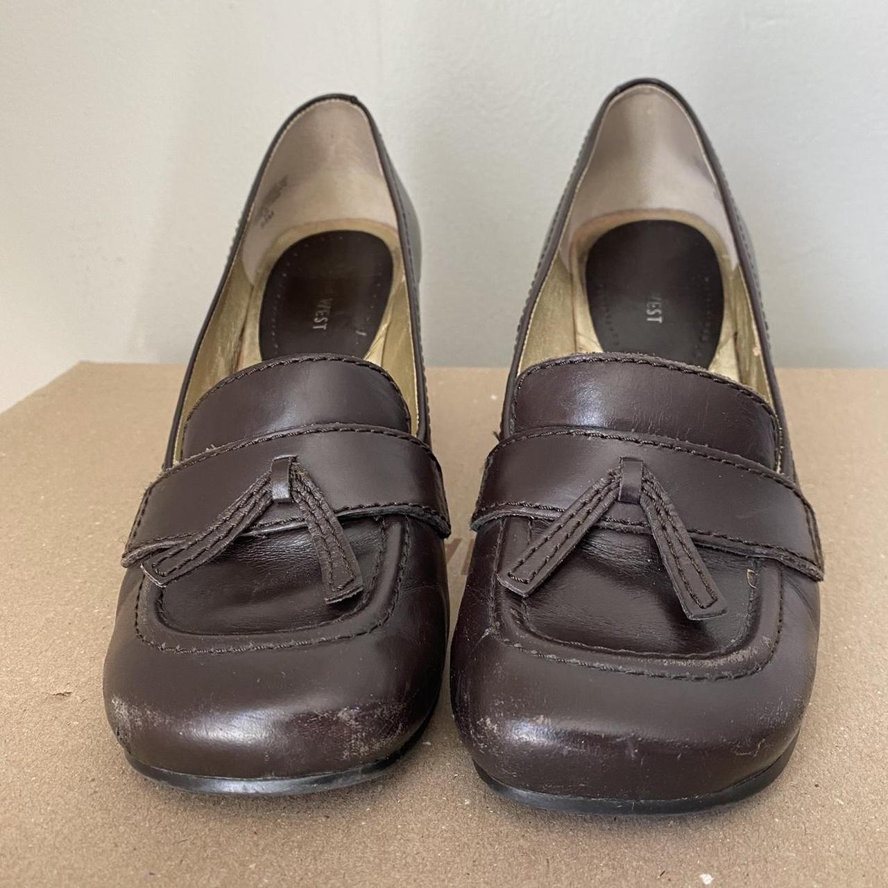 Chunky heel loafer pumps Brand Nine West Size... Depop