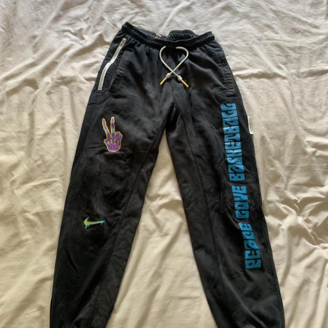 Nike Basketball printed joggers - Patchwork stickers... - Depop