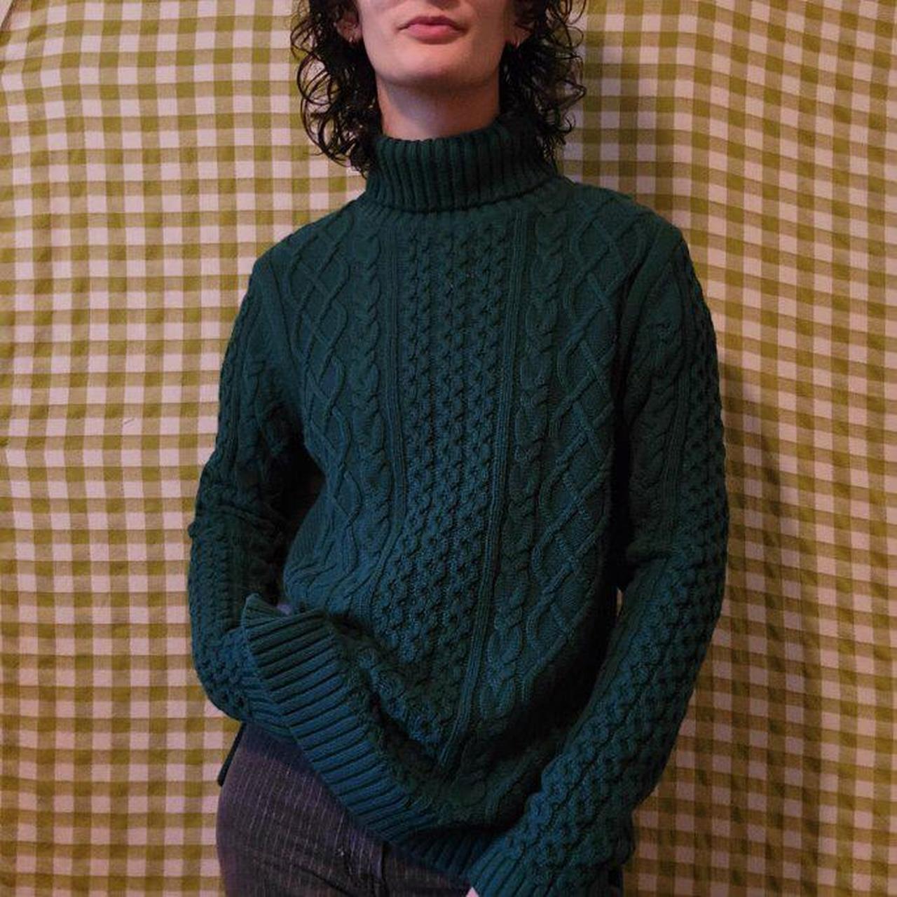 emerald green turtleneck