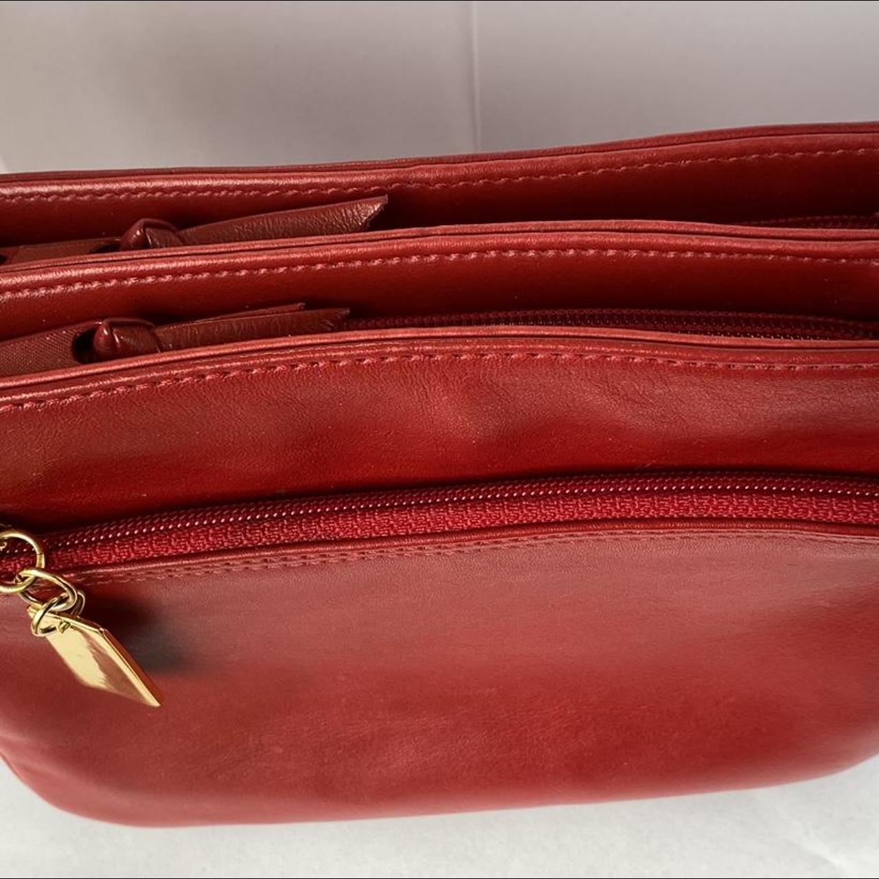 Giani Bernini Red Leather Crossbody Wallet on a - Depop