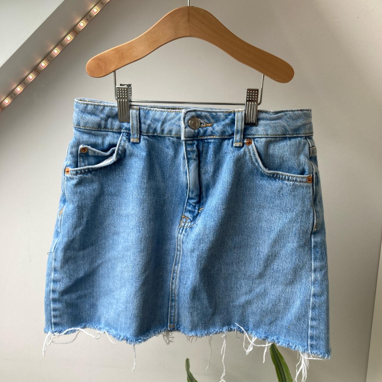 Topshop Women's Blue Skirt | Depop