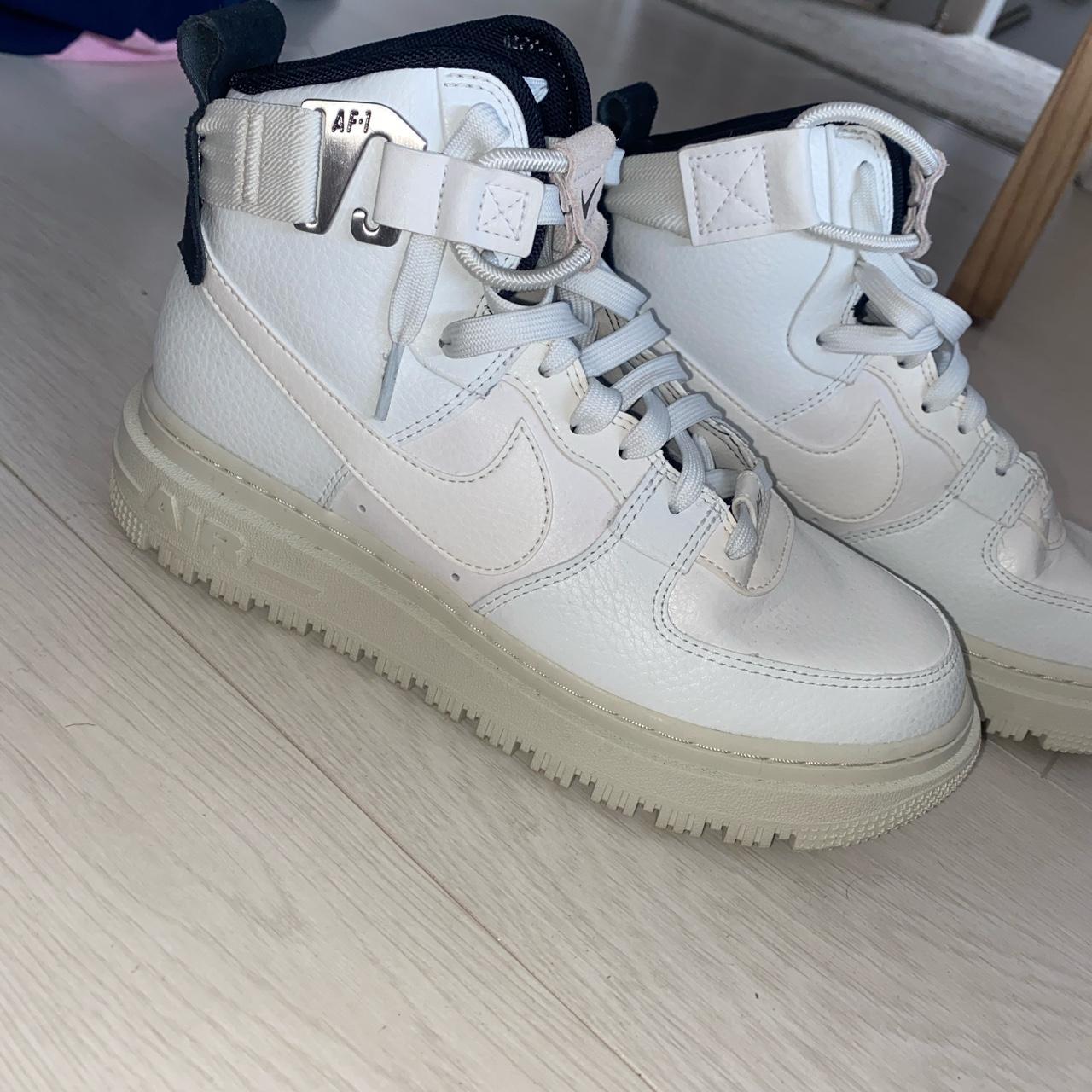 black and white high top forces