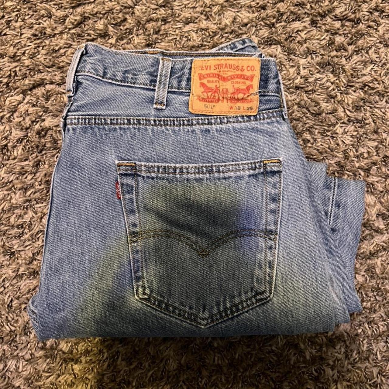 Old Levi 501’s Nice baggy fit, no crazy distressing... - Depop