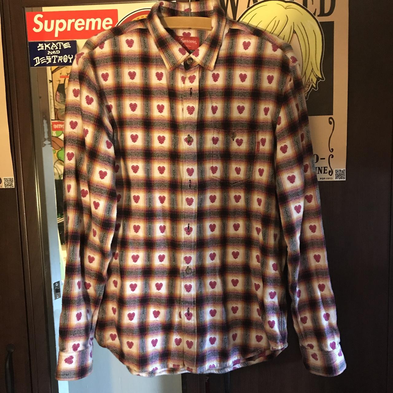 supreme hearts flannel