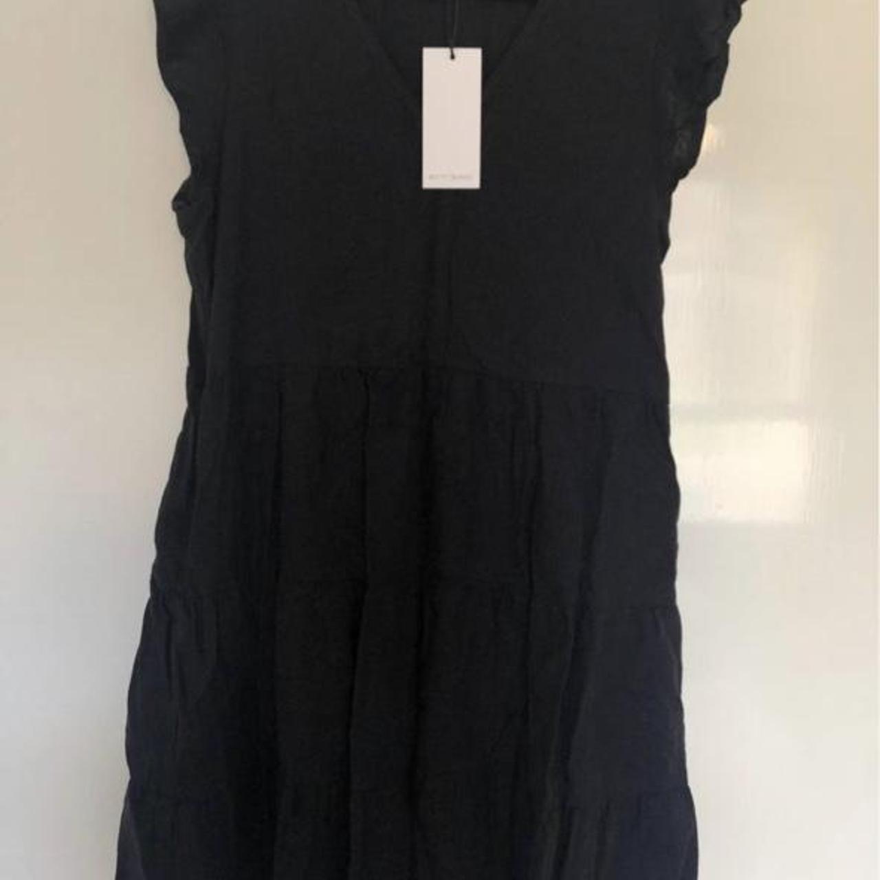 Dark grey linen dress Brand new size 12 paid $70 - Depop