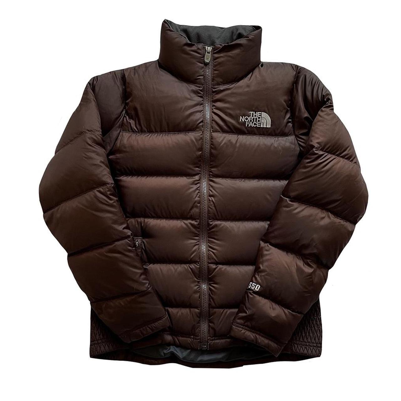 north face nuptse jacket brown womens