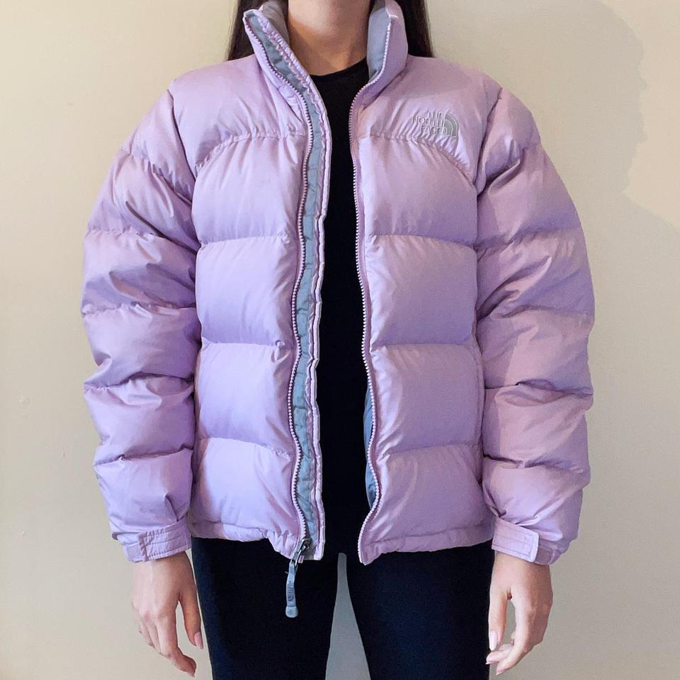 lilac north face puffer