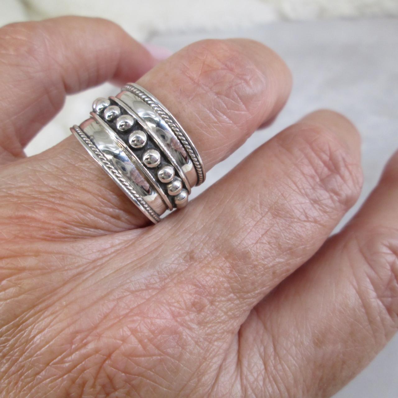 925 Sterling Silver Ring, Bali Ring, 925 Sterling... Depop