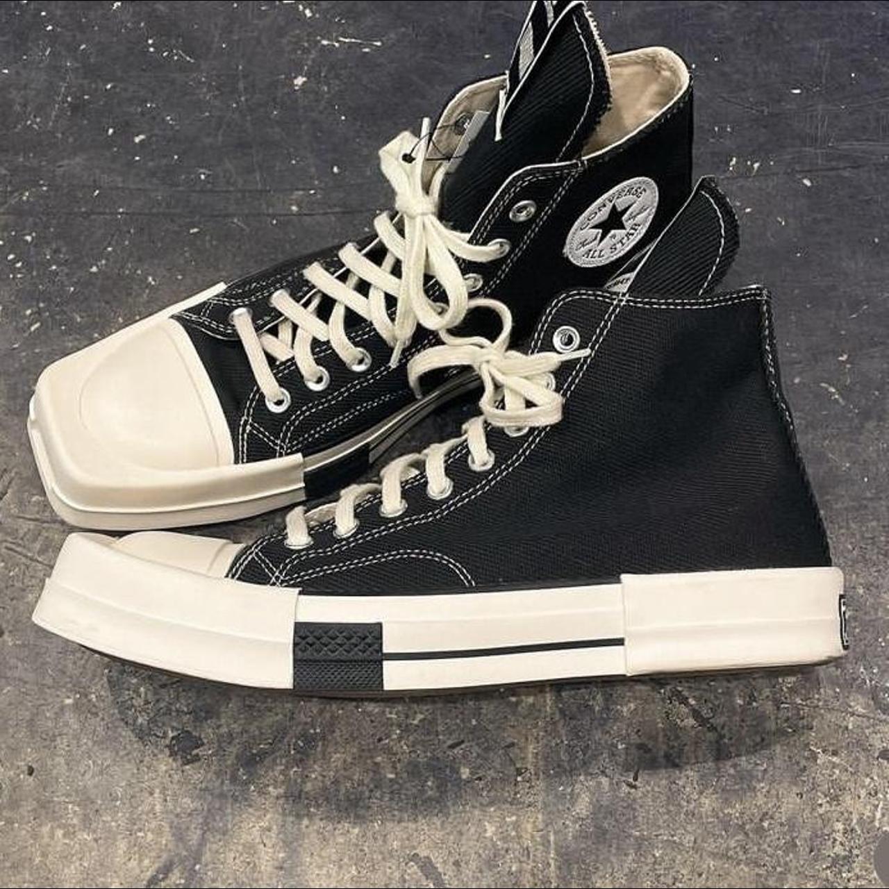 RICK OWENS X CONVERSE TURBODRK HI UNISEX 7.5 IN... - Depop