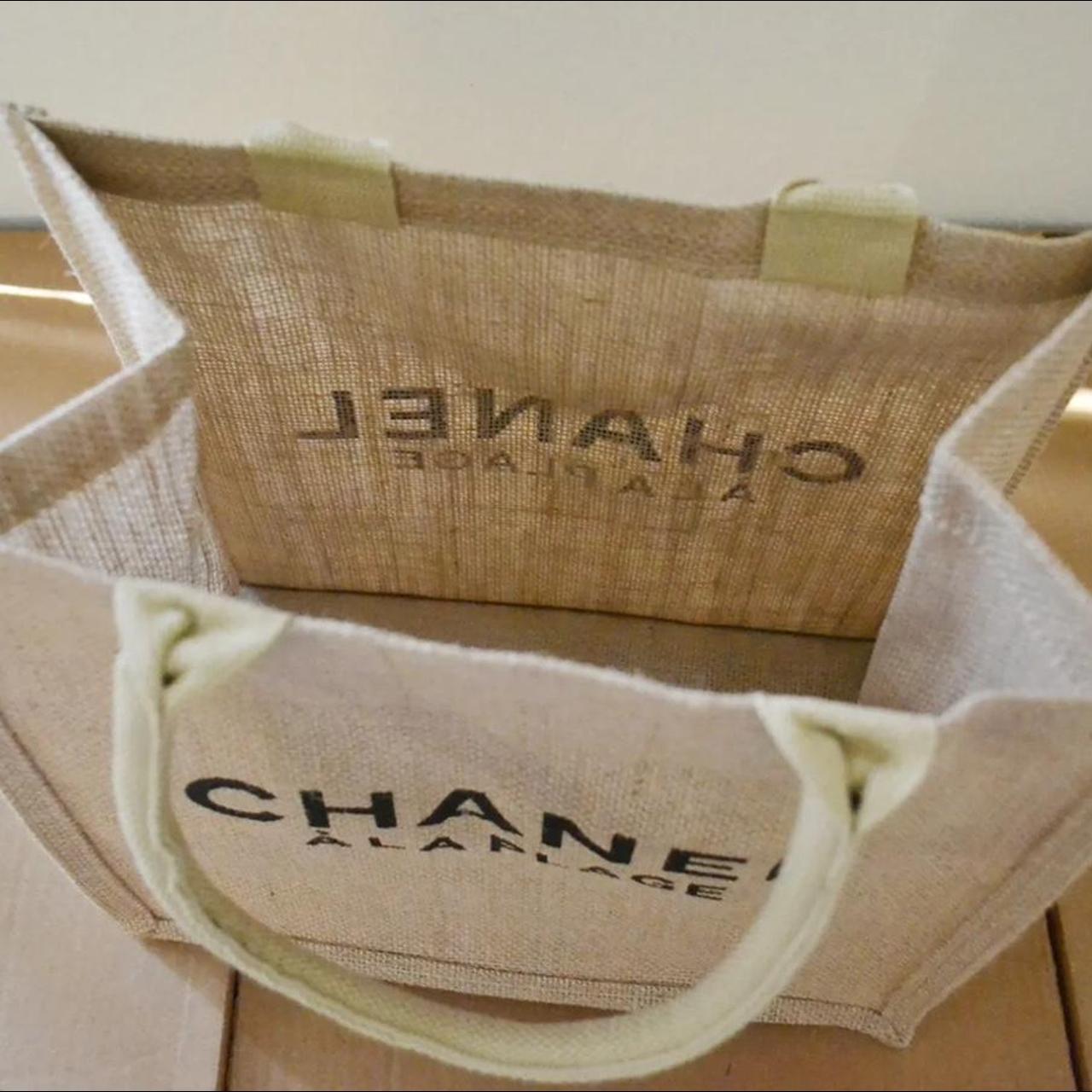 Chanel burlap online bag