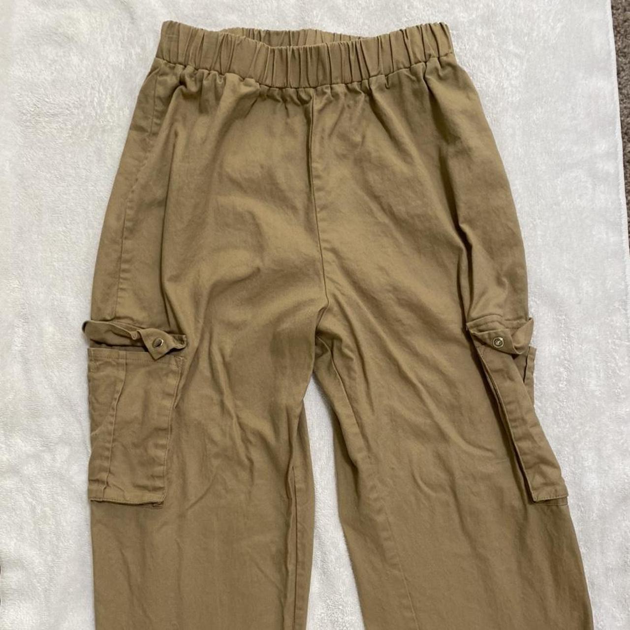 Tan/brown cargo pants from pretty little thing - Depop