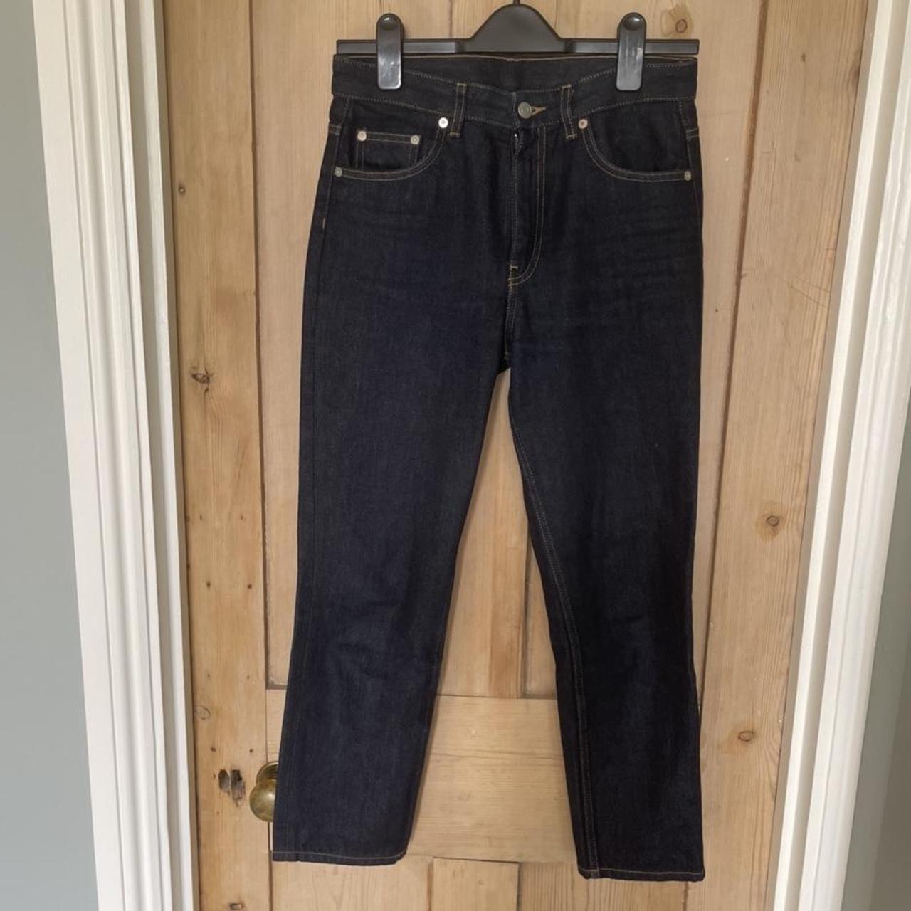 Arket Straight Cropped Dark Blue Non-Stretch