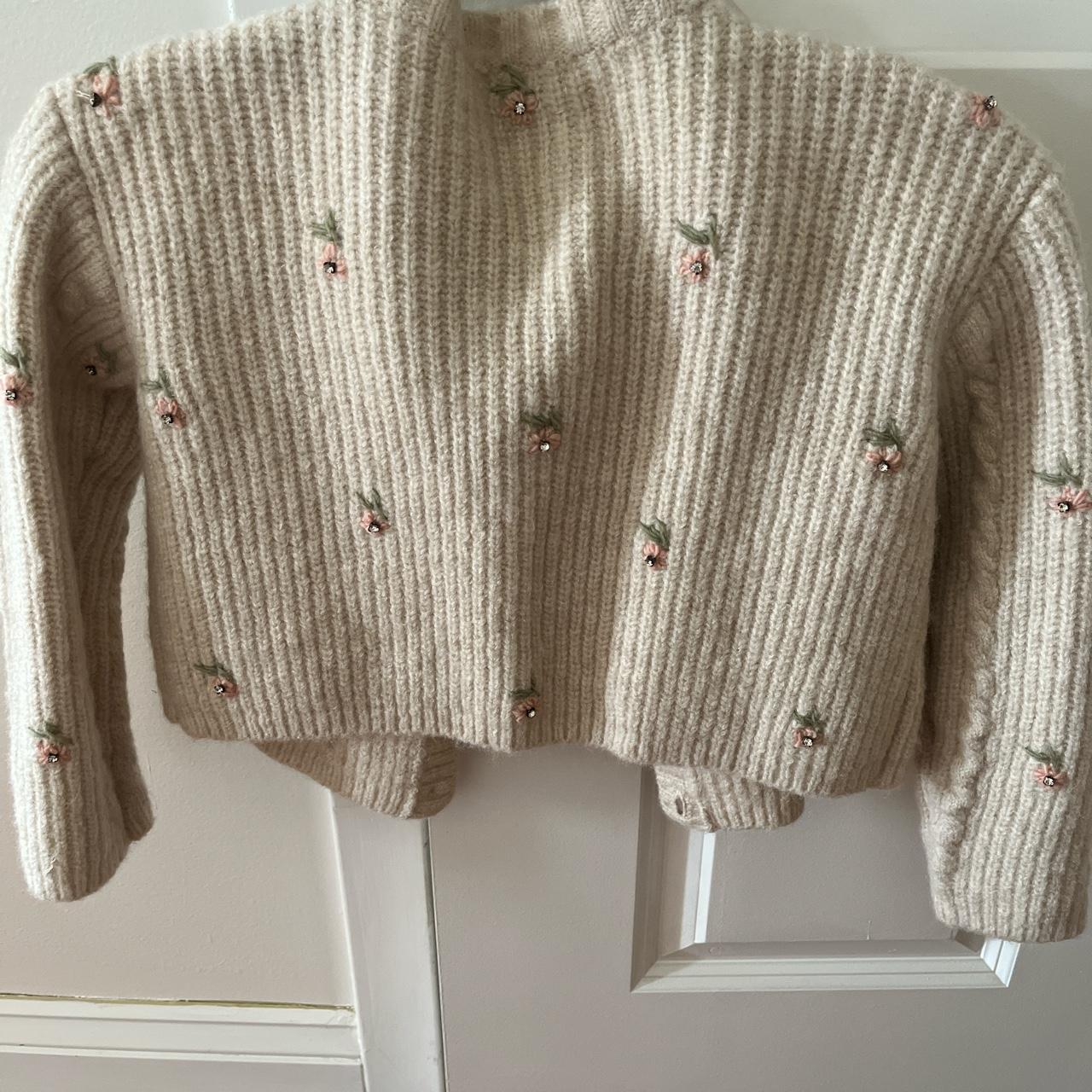 Tach Clothing mini knit cardigan with jewels and... Depop