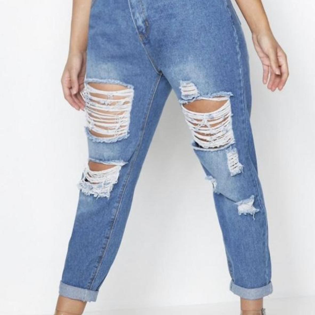 ripped mom jeans size 18