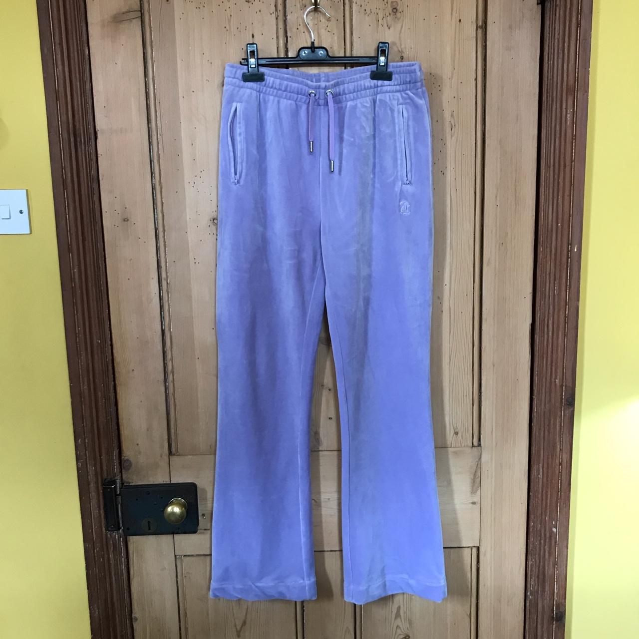 Lilac Juicy Couture flared leg trousers. Size M.... - Depop