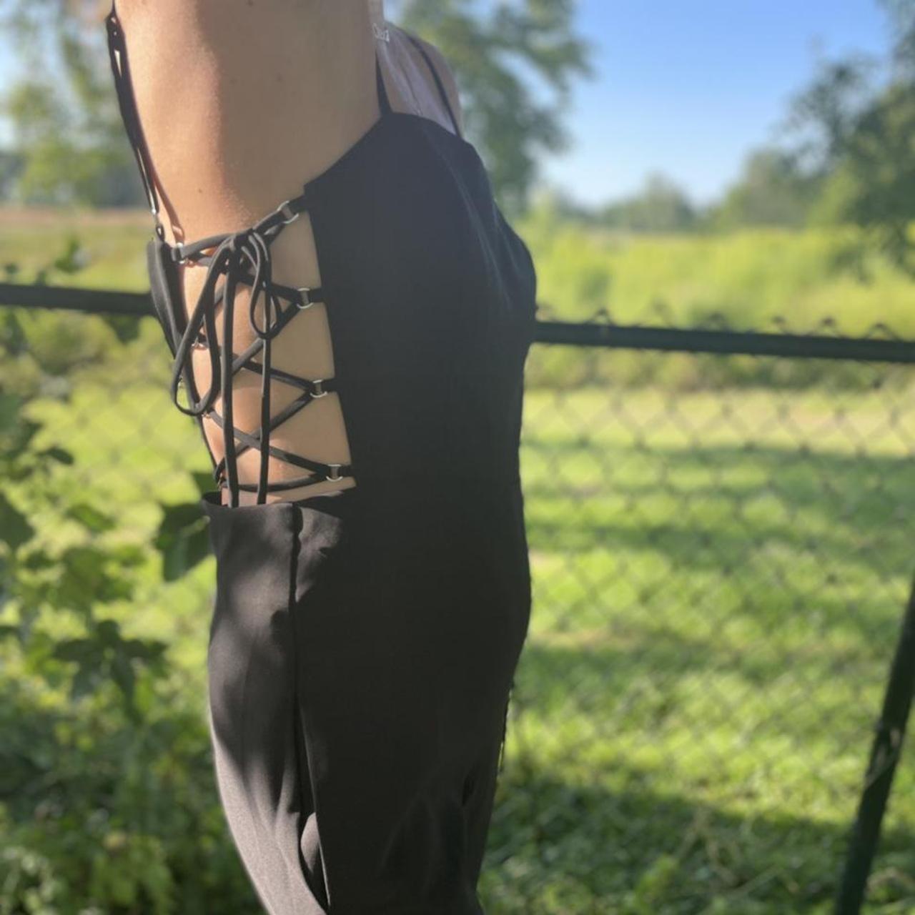 BCBG Lace Up Jumpsuit. Such a classic with a sexy Depop