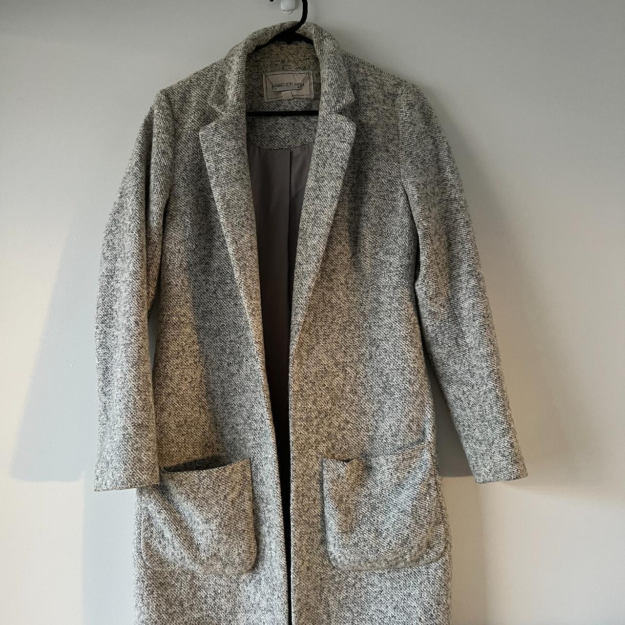 Brand: Forever New Light Grey coat, drops just... - Depop