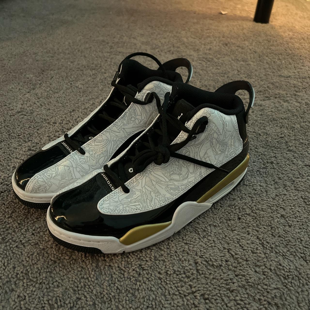 jordan dub zero black white gold