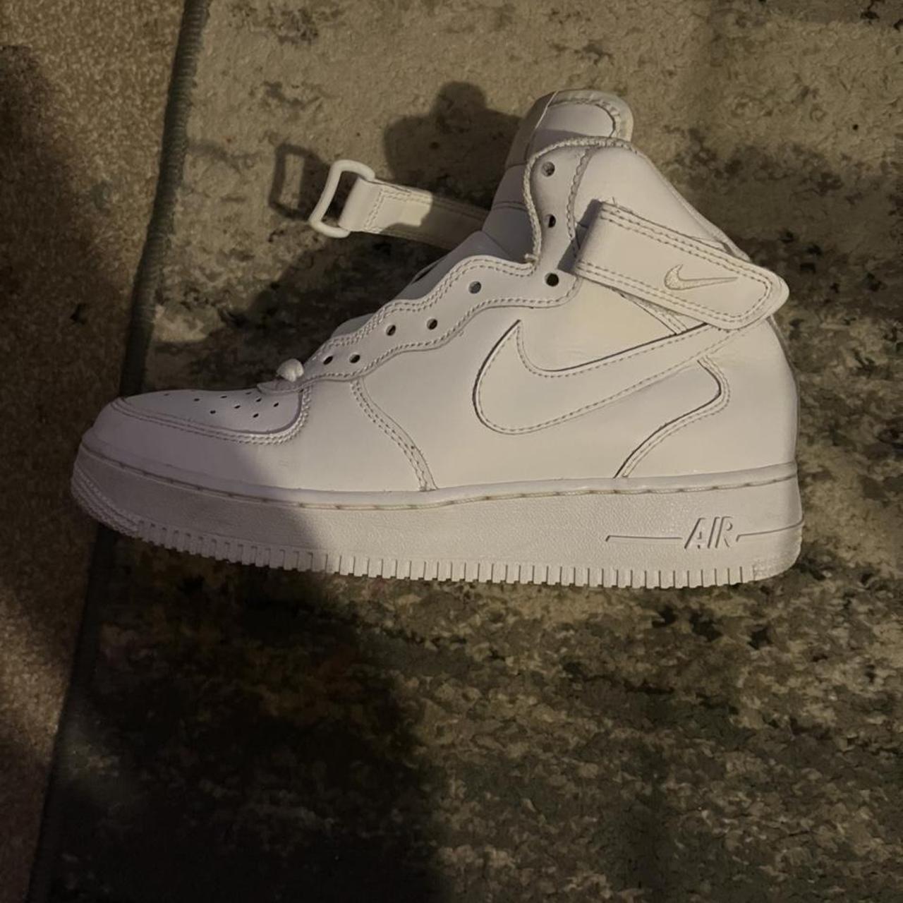 White Airforce 1s size 6.5, worn but in pristine... - Depop