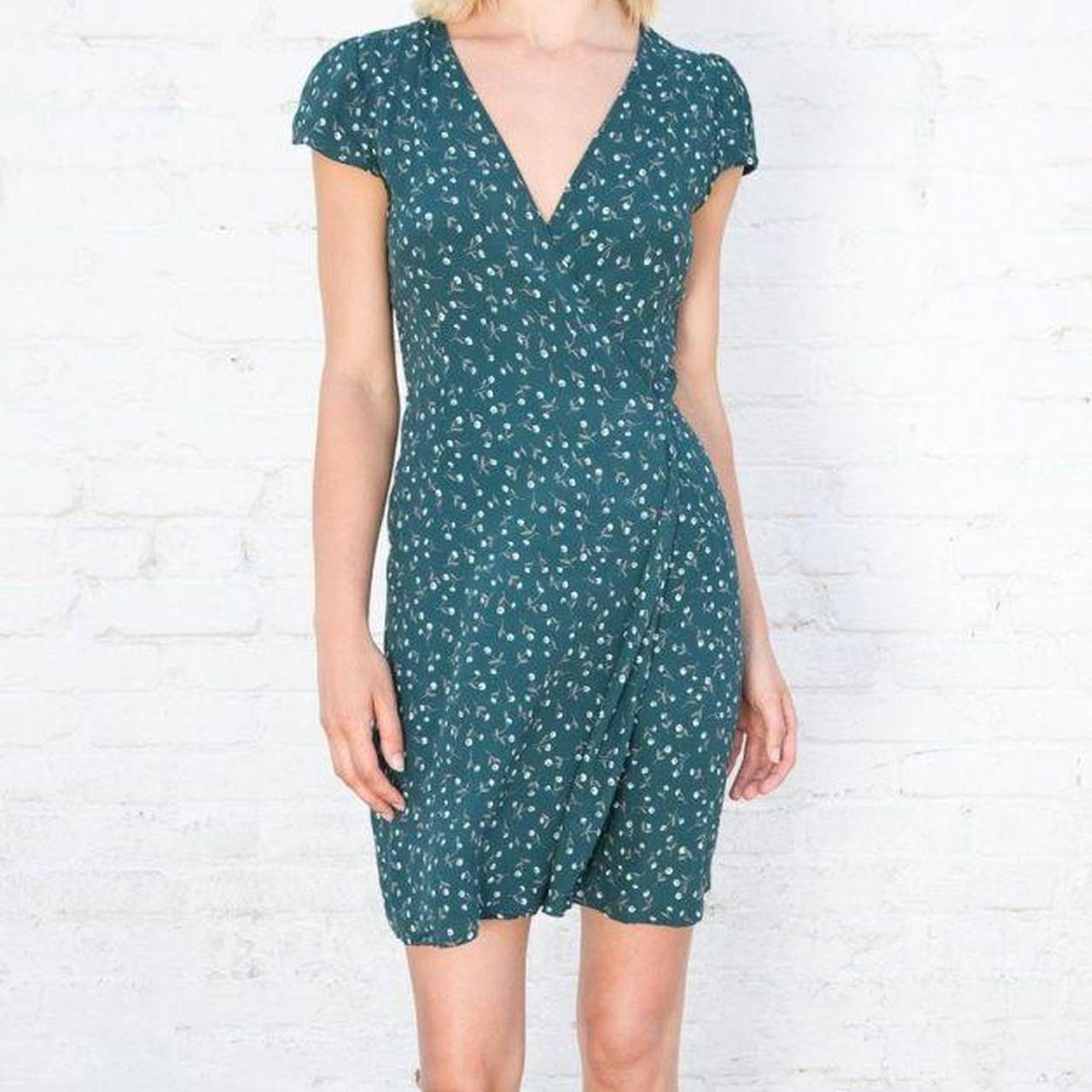 brandy melville green robbie dress Depop