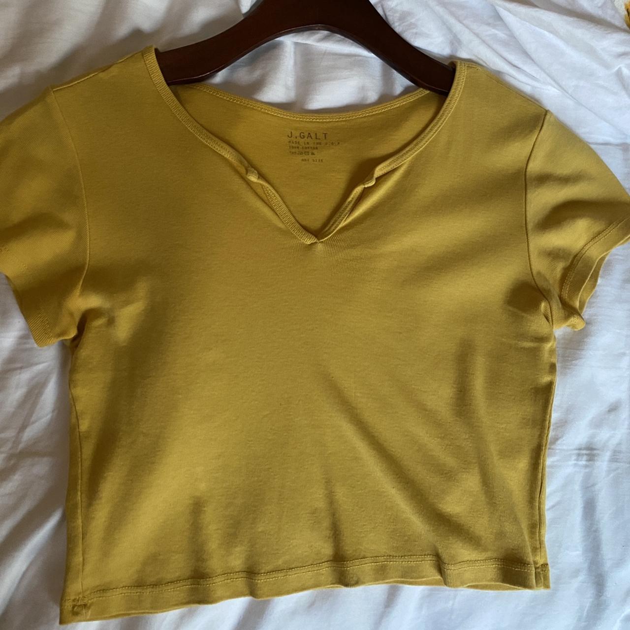 BRANDY MELVILLE YELLOW TOP Depop