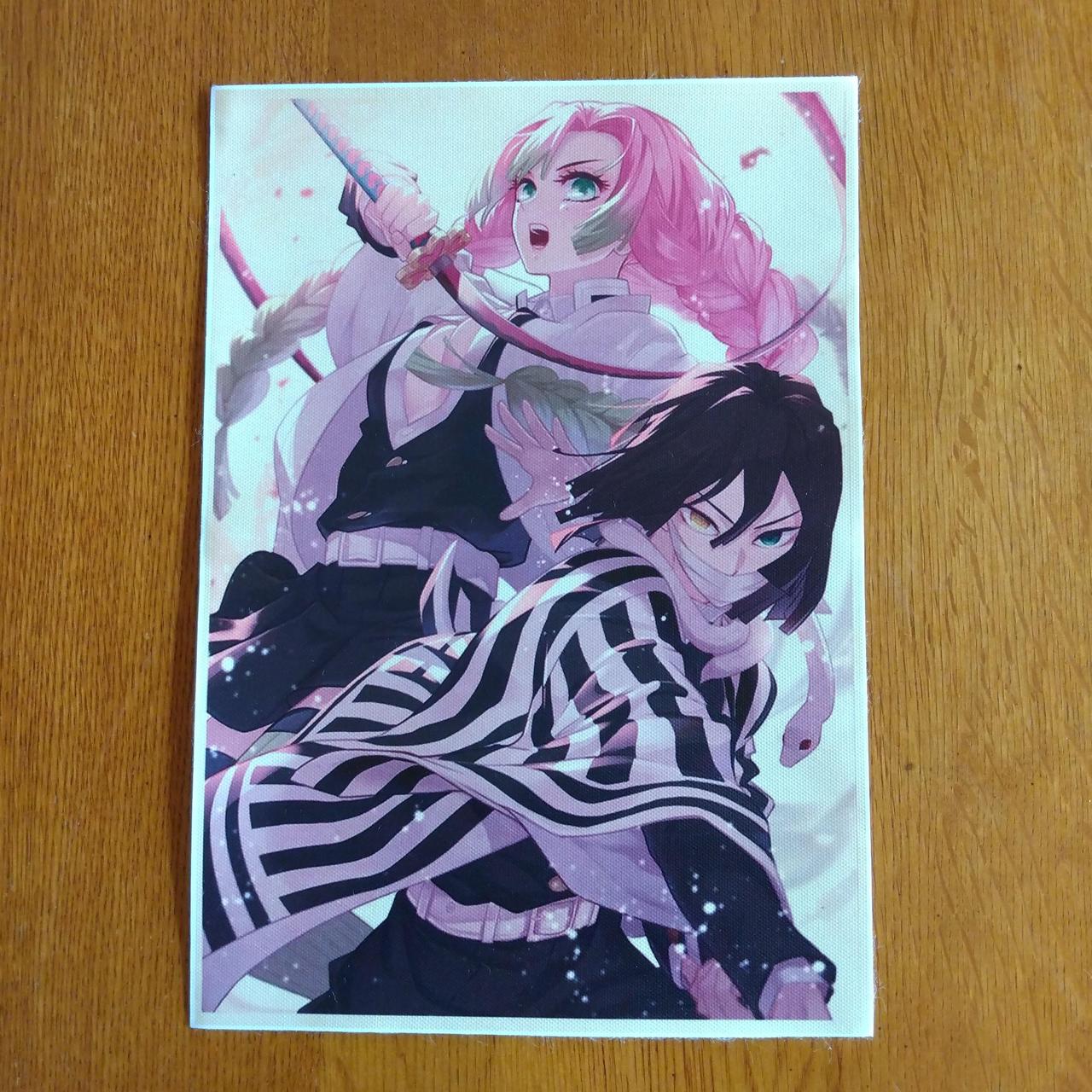 Demon Slayer Obanai Iguro and Mitsuri Kanroji Canvas... - Depop