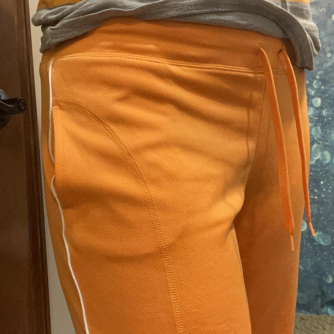 Orange Danskin Now sportswear capri with drawstring... Depop