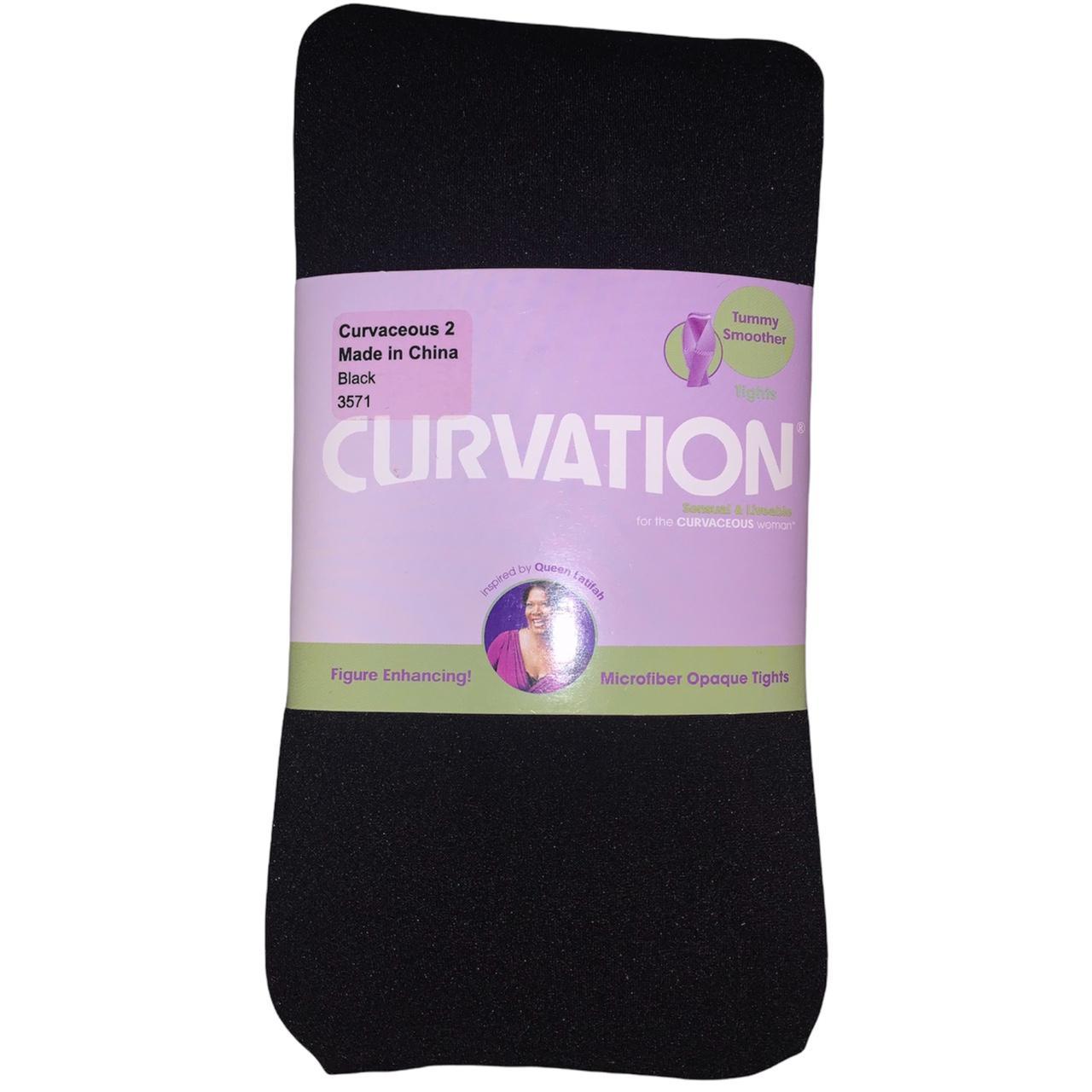 Curvation Tummy Smoother Black Microfiber Opaque - Depop