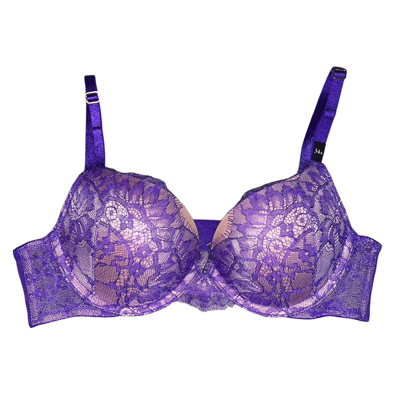 Buy Victoria's Secret Burgundy Purple Smooth Lace Wing Push Up Bra from the  Next UK online shop