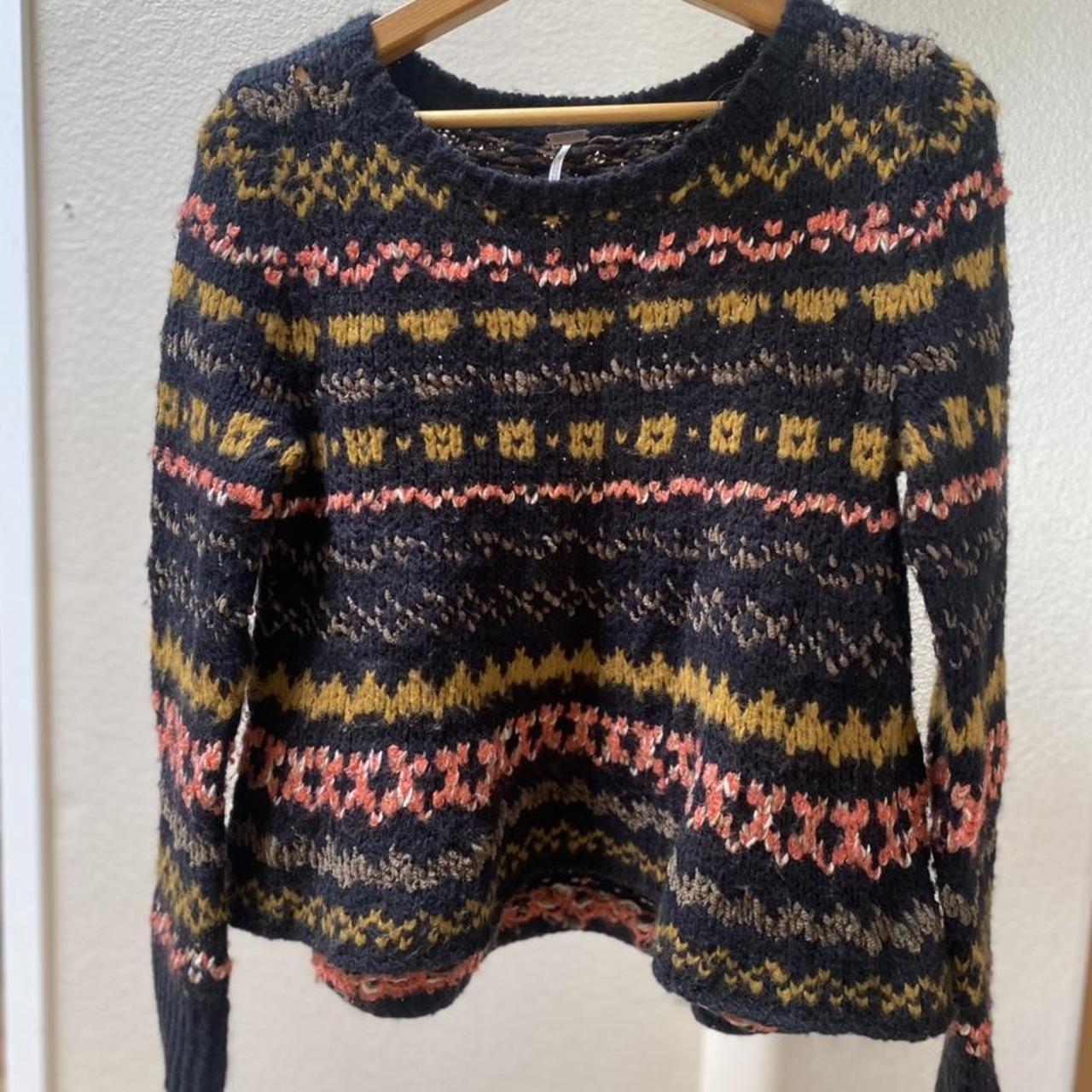 Free people A-line pullover sweater. Boho and cozy!... - Depop