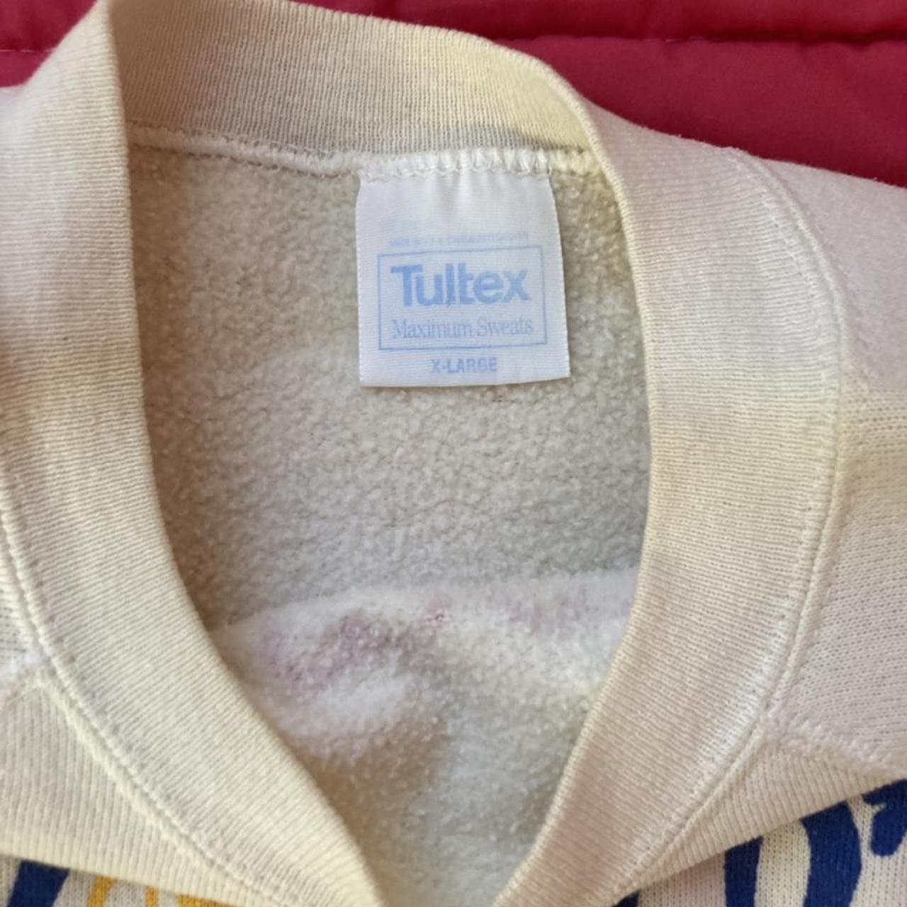 Tultex Women's Cream and White Sweatshirt | Depop