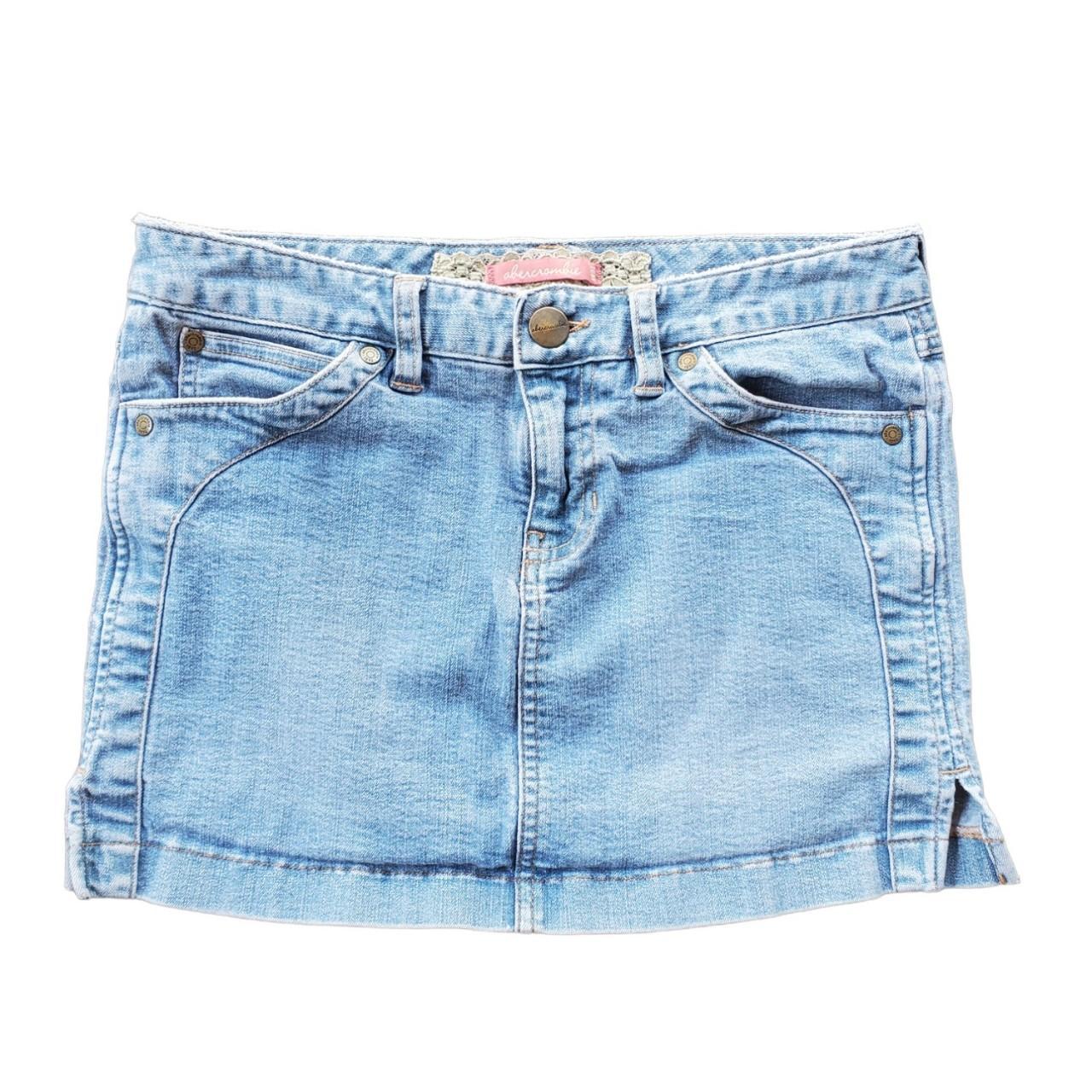 Abercrombie vintage Y2K denim jean micro mini skirt... - Depop