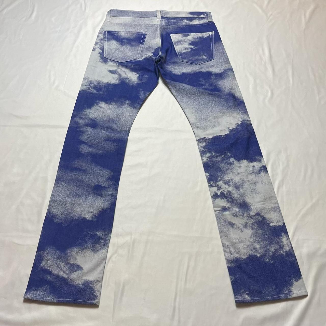 Issey Miyake Men's White and Blue Jeans (2)
