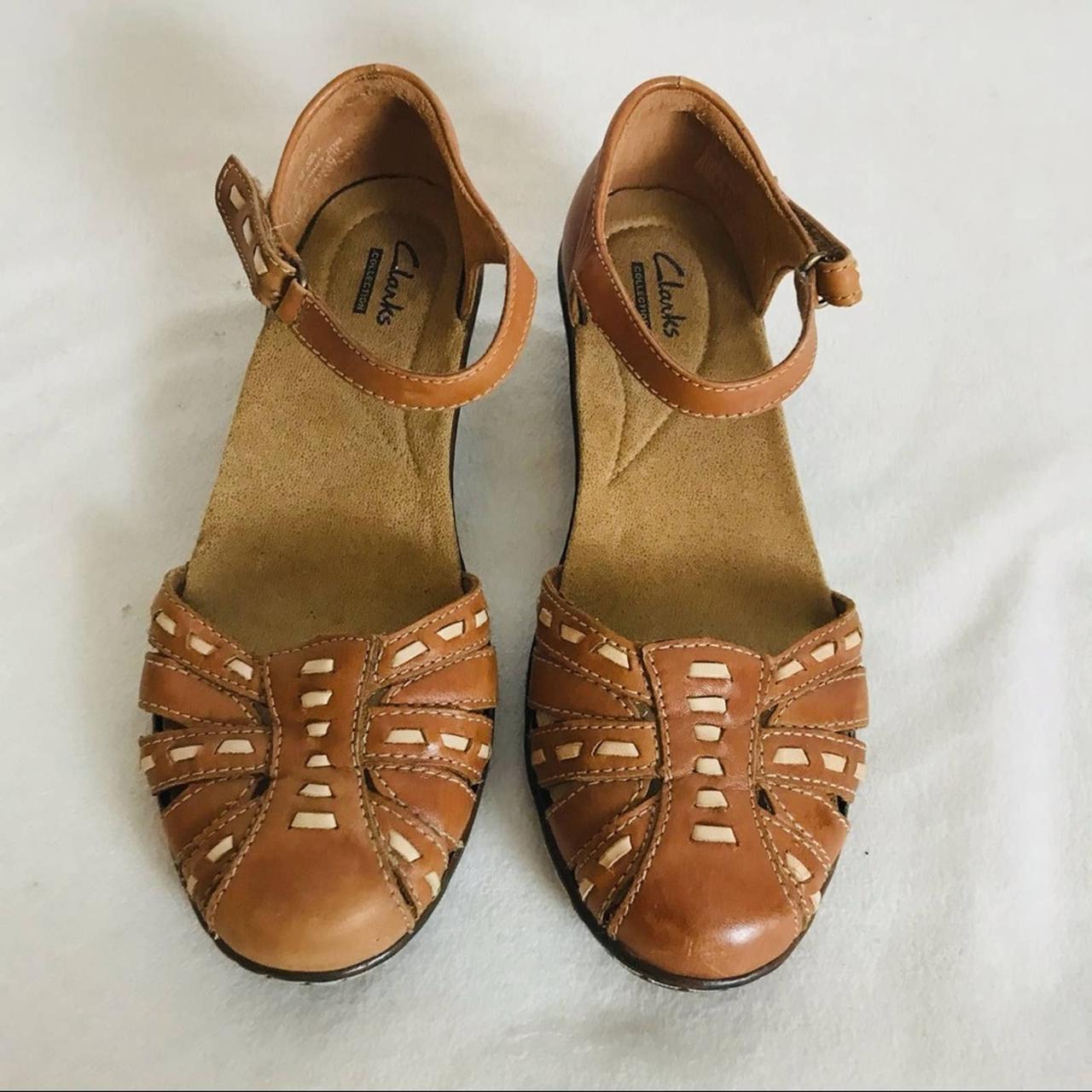 Clarks Women's Brown Sandals | Depop