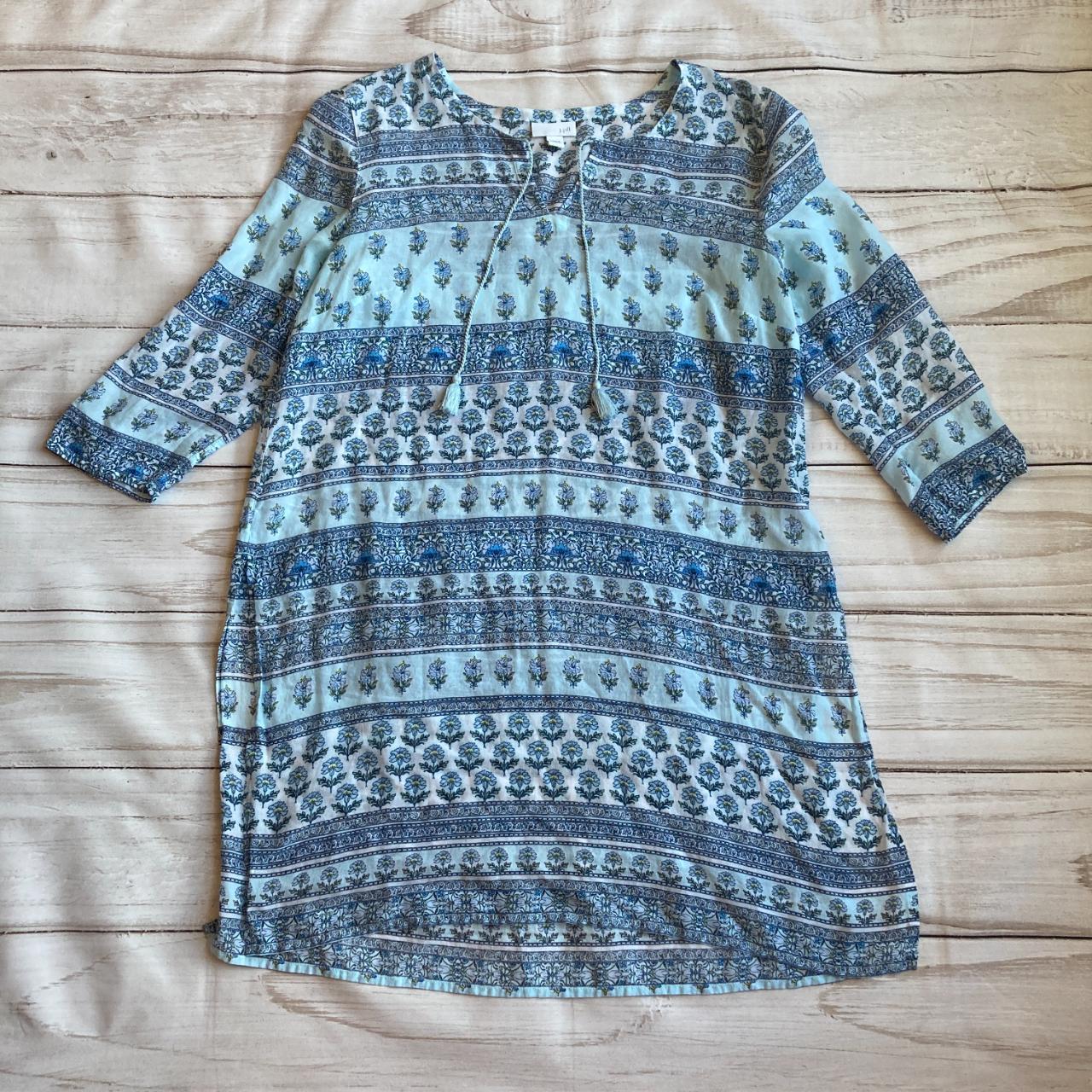 J. Jill Kurta Style Tassel Beach Tunic Popover Size... - Depop