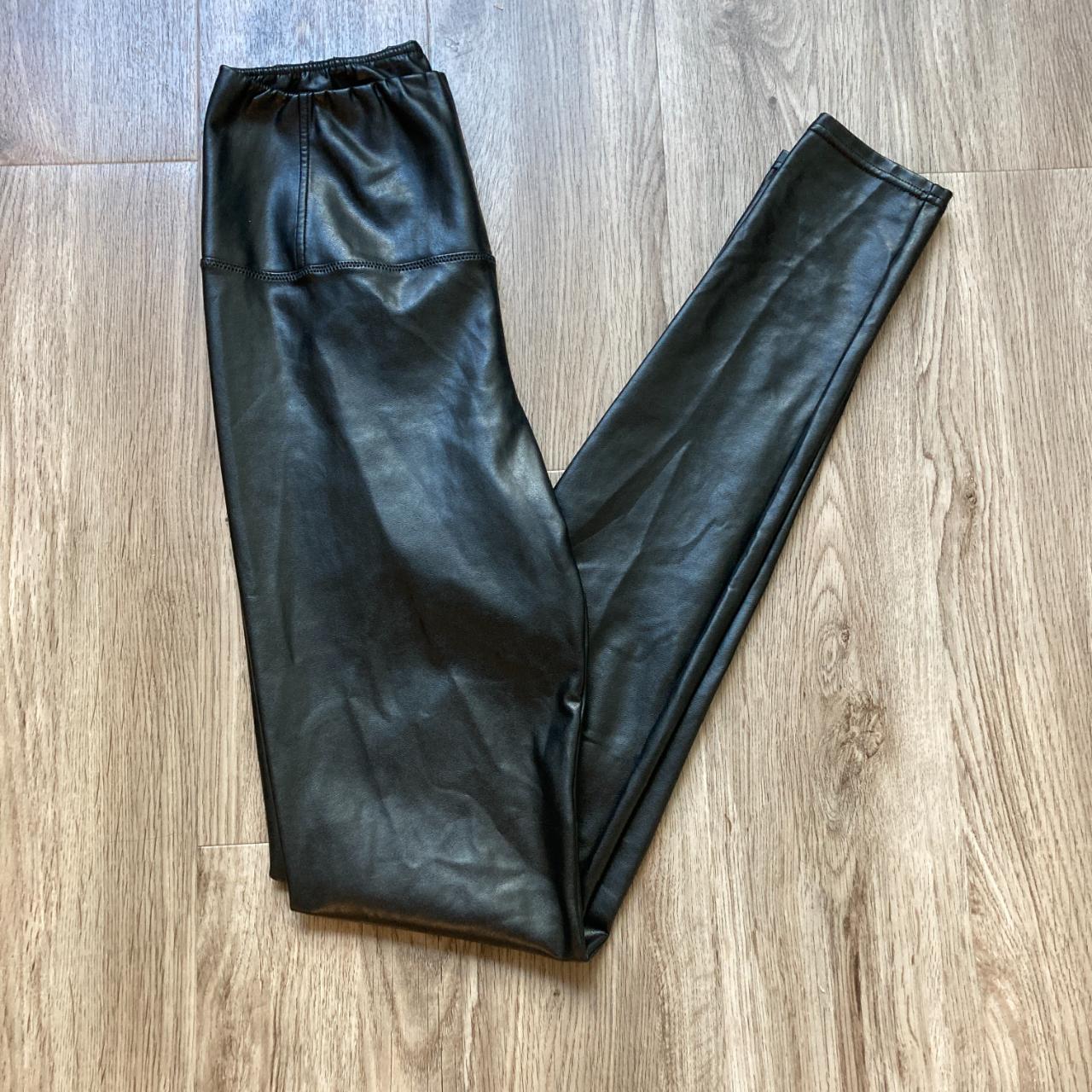 Wilfred Free Daria Pant Leggings Size Small Black Vegan Leather