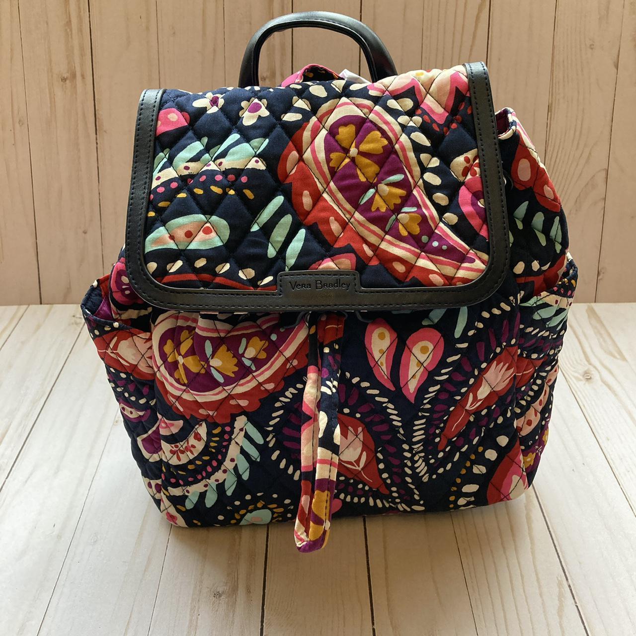 Vera Bradley Fashion Backpack in Painted Paisley... - Depop