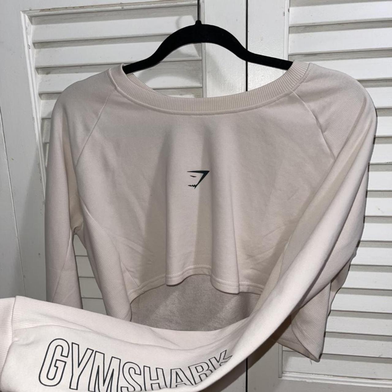 Gymshark Apollo Graphic Cropped Sweater Color: - Depop