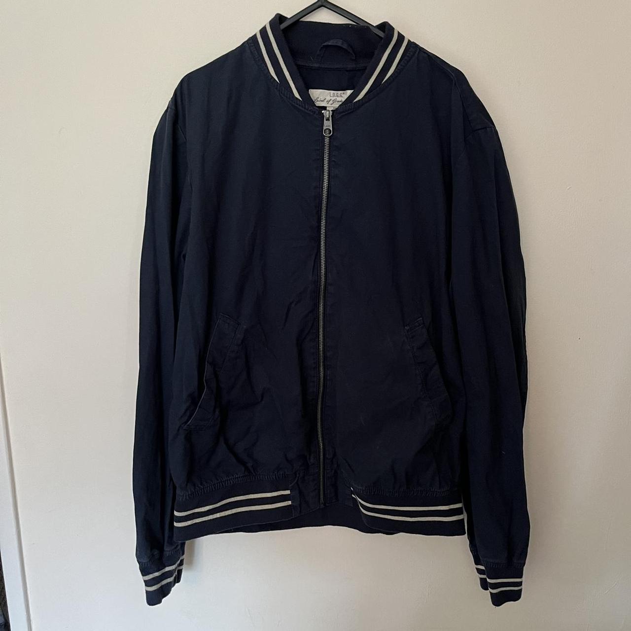Navy H&M bomber jacket. Size medium Depop