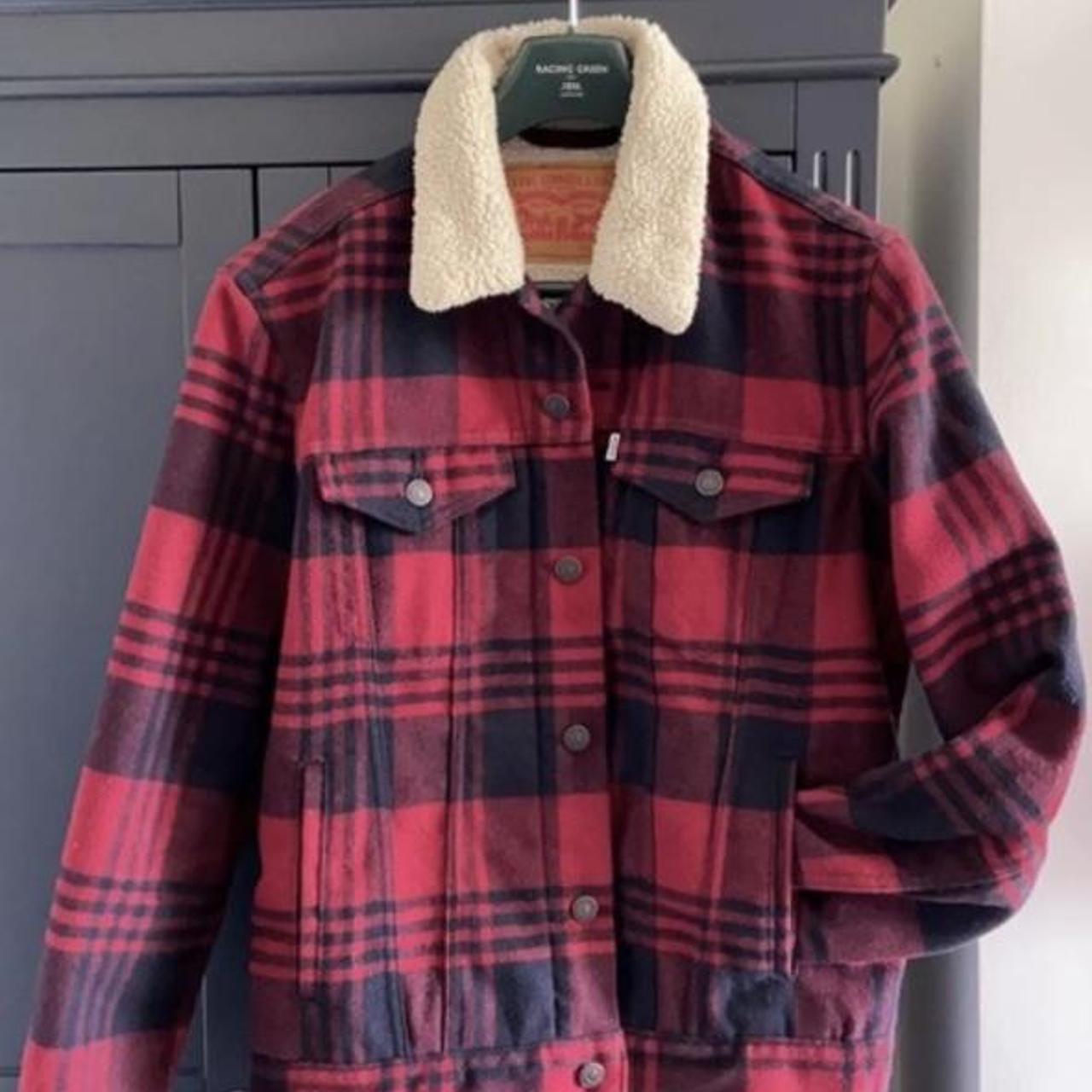 levi's sherpa flannel jacket