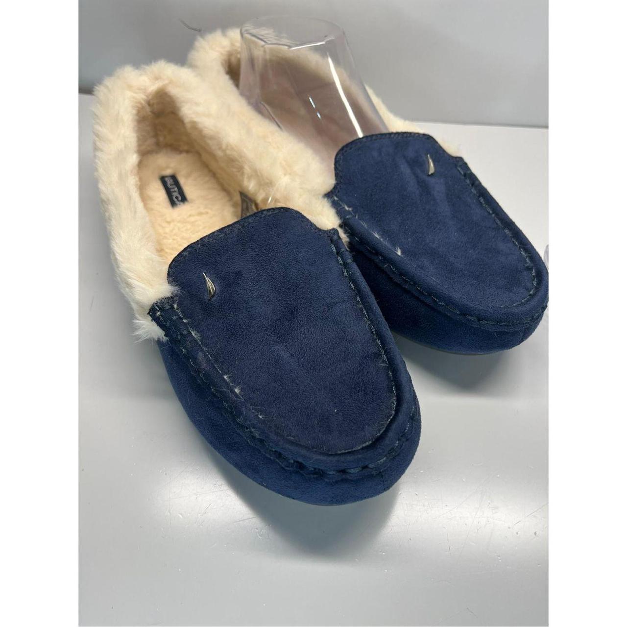 ***NAUTICA****WOMEN MOCCASINS SLIPPERS NAVY BLUE... - Depop