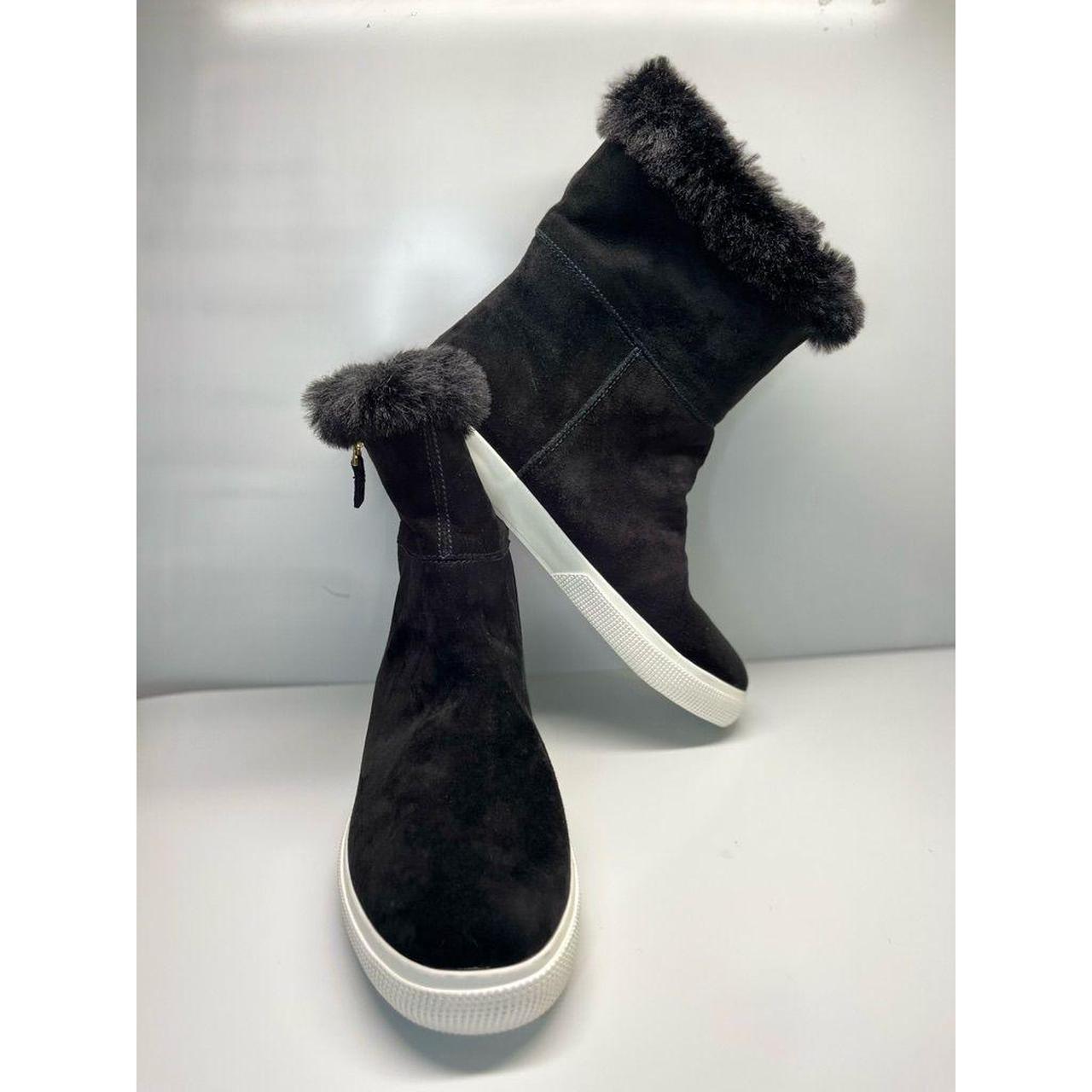 Lauren Ralph Lauren Jadelyn Suede Side Zip Fur Lined... - Depop